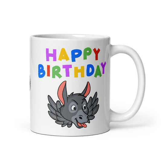 Happy Birthday Ass Soul white glossy mug