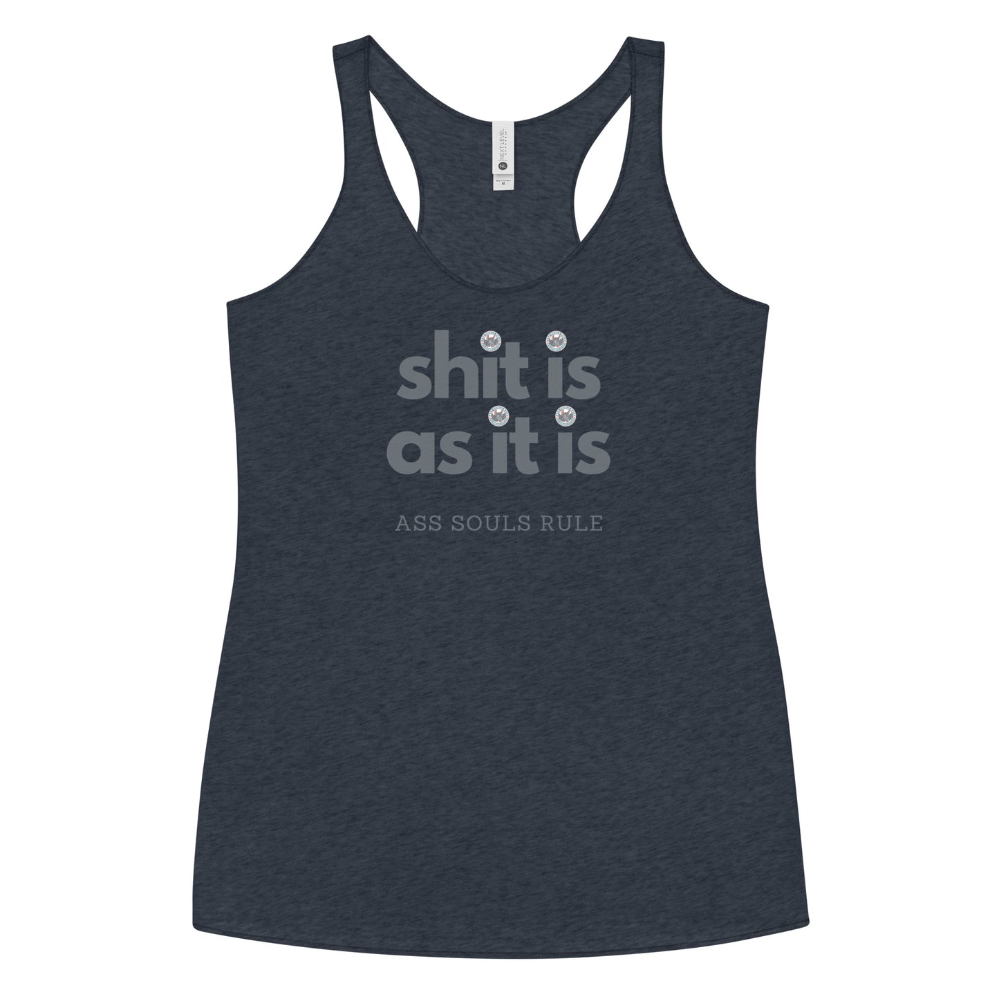 Shit Is As It Is women's racerback tank